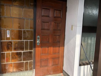 木製玄関扉再生塗装